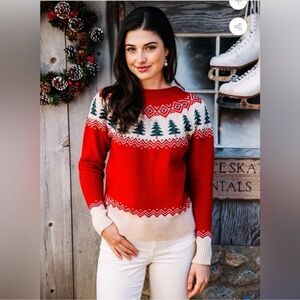 NEW Women’s Red Merry & Bright Pullover Sweater